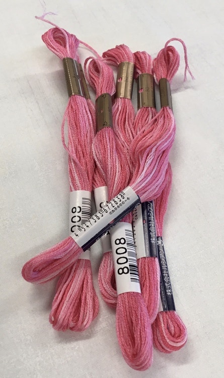 Farge 8008-Cosmo Seasons Variegated Embroidery Floss