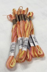 Farge 8046-Cosmo Seasons Variegated Embroidery Floss Orange/Yellow/Pink