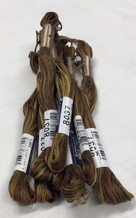 Farge 8037-Cosmo Seasons Variegated Embroidery Floss browns