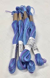 Farge 8056-Cosmo Seasons Variegated Embroidery Floss Blues/Purple