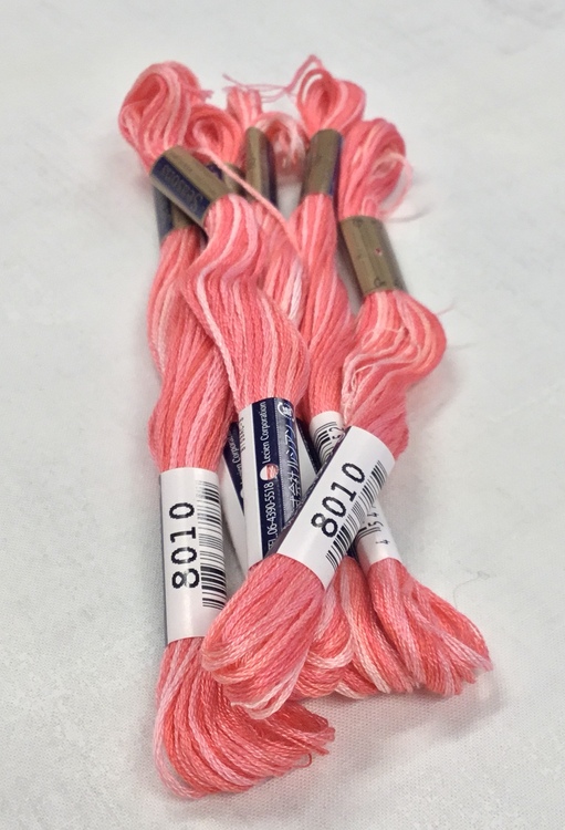 Farge 8010- Cosmo Seasons Variegated Embroidery Floss Pinks
