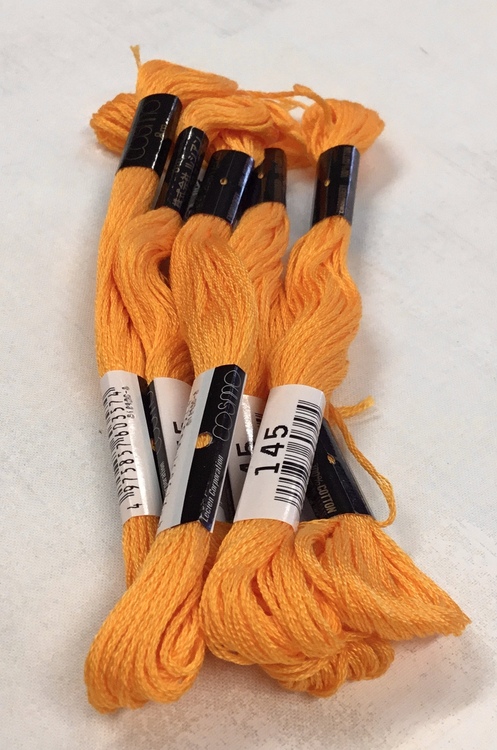 Farge 145-Cosmo Cotton Embroidery Floss 8m Skein Radiant Yellow