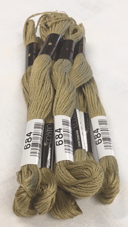Farge 684-Cosmo Cotton Embroidery Floss 8m Skein Olive Branch