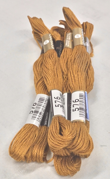 Farge 576-Cosmo Cotton Embroidery Floss 8m Skein Deep Brownish Olive