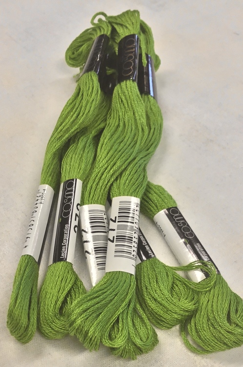 Farge 272-Cosmo Cotton Embroidery Floss 8m Skein Vivid Yellowish Green