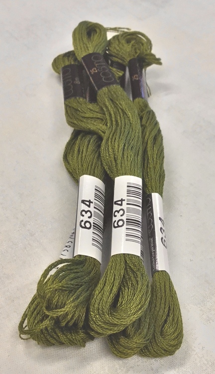 Farge 325A-Cosmo Cotton Embroidery Floss 8m Skein Vivid Yellow Green