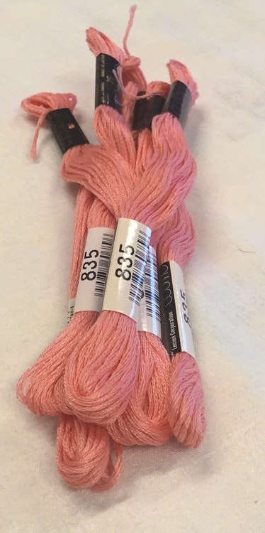 Farge 835-Cosmo Cotton Embroidery Floss 8m Skein Candlelight Peach