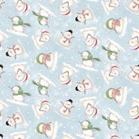 Snow Tossed Cute Snowmen