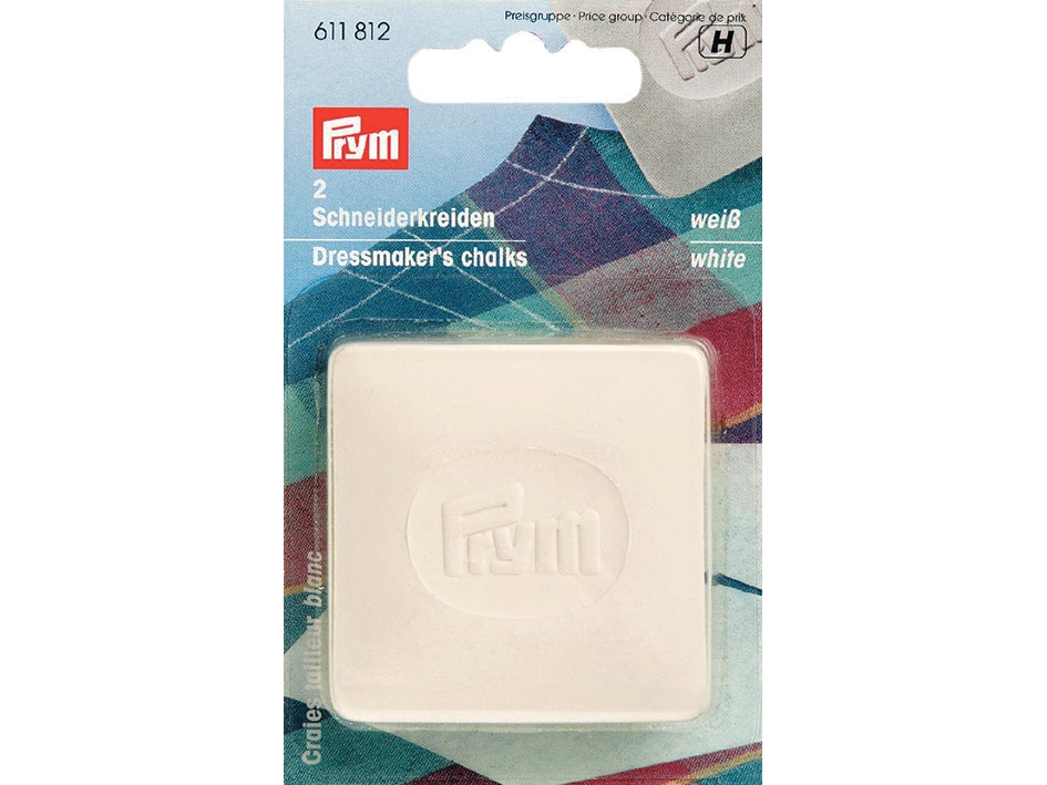 Prym merkekritt 50x50mm hvit 2stk.