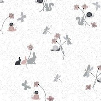 Hollies Flower-hvit -ekorn og snegler