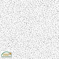 Quilters Coordinates-hvit med svarte bokstaver
