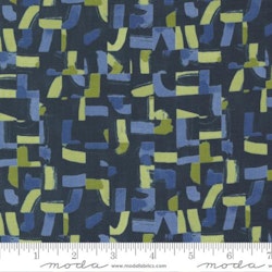 Collage- blå med mønster