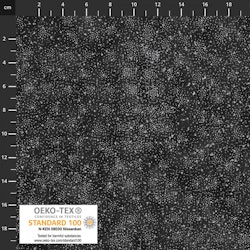 Frosty snowflake- svart med  sølvprikker