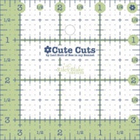 Cute cut grønn -firkant linjal -3,5 x 3,5 inch