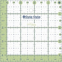 Kopi Cute cut grønn -firkant linjal -4,5 x 4,5 inch