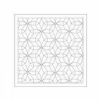 Sashiko sampler Traditional Design Hana-zashi  -hvit
