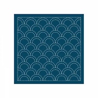 Sashiko sampler Traditional Design Seikaiha- Indigo