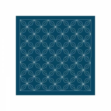 Sashiko sampler Traditional Design Hana-bishi- Indigo