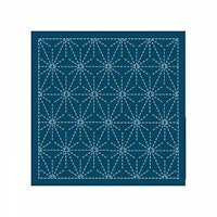 Sashiko sampler Traditional Design Asa-no-ha- Indigo