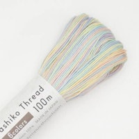Sashiko Thread 100m - 6 multi farger