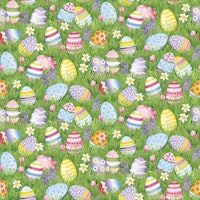 Hoppy hunting-egg i grønt gress
