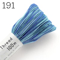 Sashiko Thread 100m - 6 multi farger