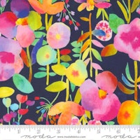 Gradients Auras-koksgrå med multifarge blomster