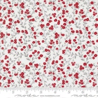 Old Glory-hvit med røde små blomster