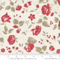 Ridgewood Ecru-røde rose hvit bakgrunn