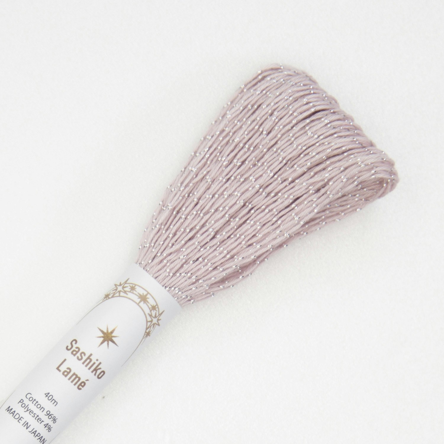 Sashiko Thread 40m - Lame- rosa med glitter