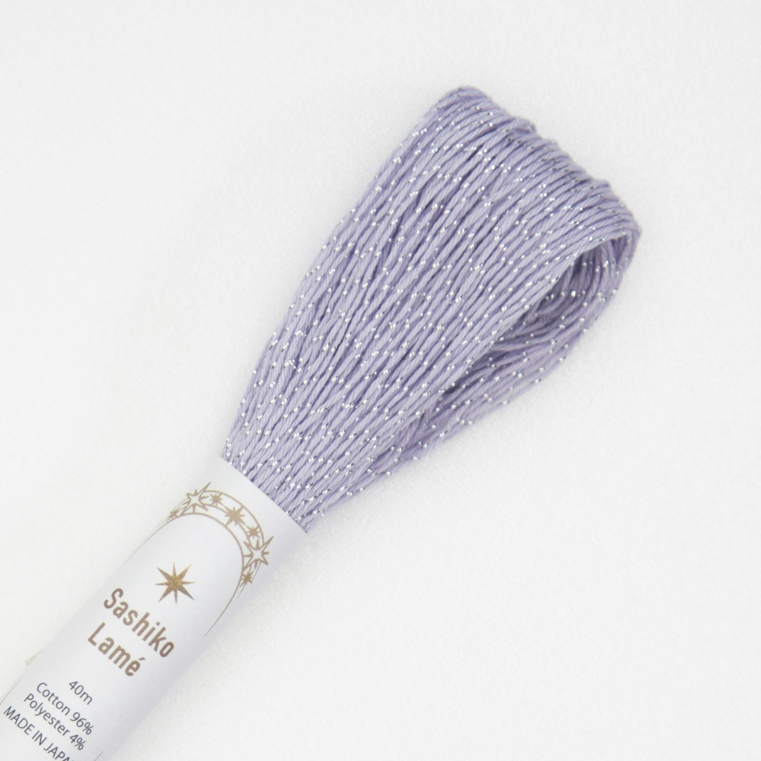 Sashiko Thread 40m - Lame- lilla med glitter