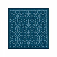 Sashiko sampler Traditional Design Arare-kikko- Indigo