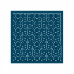 Sashiko sampler Traditional Design Arare-kikko- Indigo