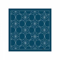 Sashiko sampler Traditional Design-Tobi-Asa-no-ha Indigo