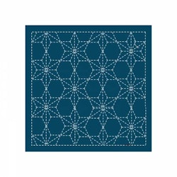 Sashiko sampler Traditional Design-Tobi-Asa-no-ha Indigo