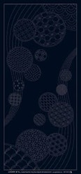 Wagara Sashiko Panel-Windchimes  - indigo