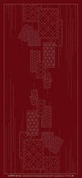 Wagara Sashiko Panel-Shuffle  - rød