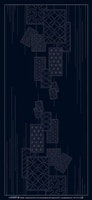 Wagara Sashiko Panel-Windchimes  - indigo