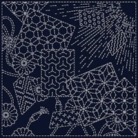 Sashiko Cloth Kaleidoscope-Indigo