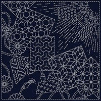 Sashiko Cloth Kaleidoscope-Indigo