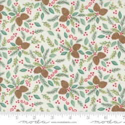 Woodland Winter-hvit med greiner og kongler