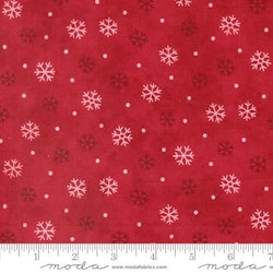 Woodland Winter-rød med hvite snøfnugg