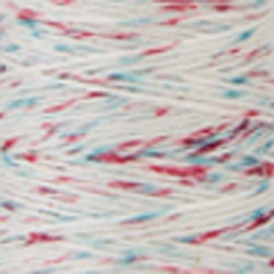 Cosmo Sashiko Thread (flekkete) - hidamari  tråd 30m-hvit med rødt/blått