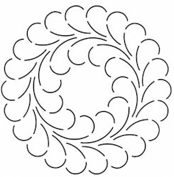 Quilt Stencil Double Feather 8in x 8in