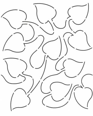 Quilt Stencil Philodendron Stipple -str 9 x 12 inch