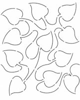 Quilt Stencil Philodendron Stipple -str 9 x 12 inch