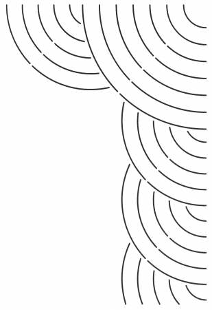 Quilt Stencil Corner - str 8.5in x 12.5in x 4in