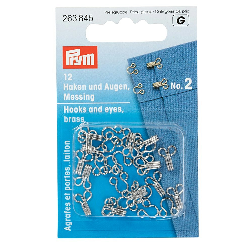 Prym Hekter No 2 , 12 stk pr.pakke