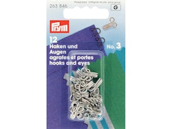 Prym Hekter No 3 , 12 stk pr.pakke