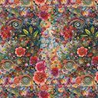 Whimsical Flower Garden- rød små blomster